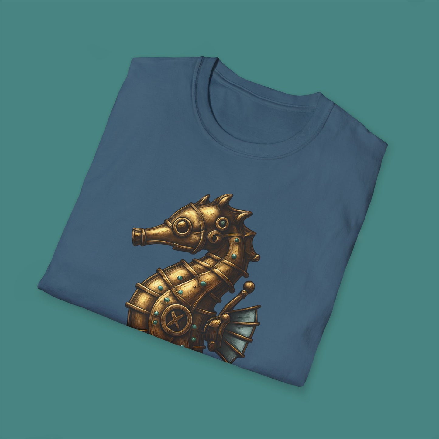 Steampunk Mechanical Seahorse Unisex T-Shirt