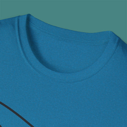 Minimalist Line Art Whale Unisex T-Shirt
