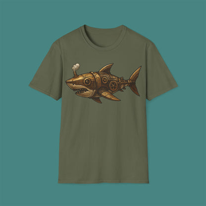 Steampunk Mechanical Shark Unisex T-Shirt