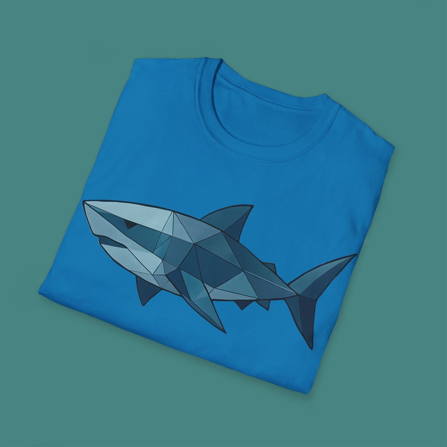 Geometric Polygon Shark Unisex T-Shirt