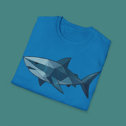 Geometric Polygon Shark Unisex T-Shirt