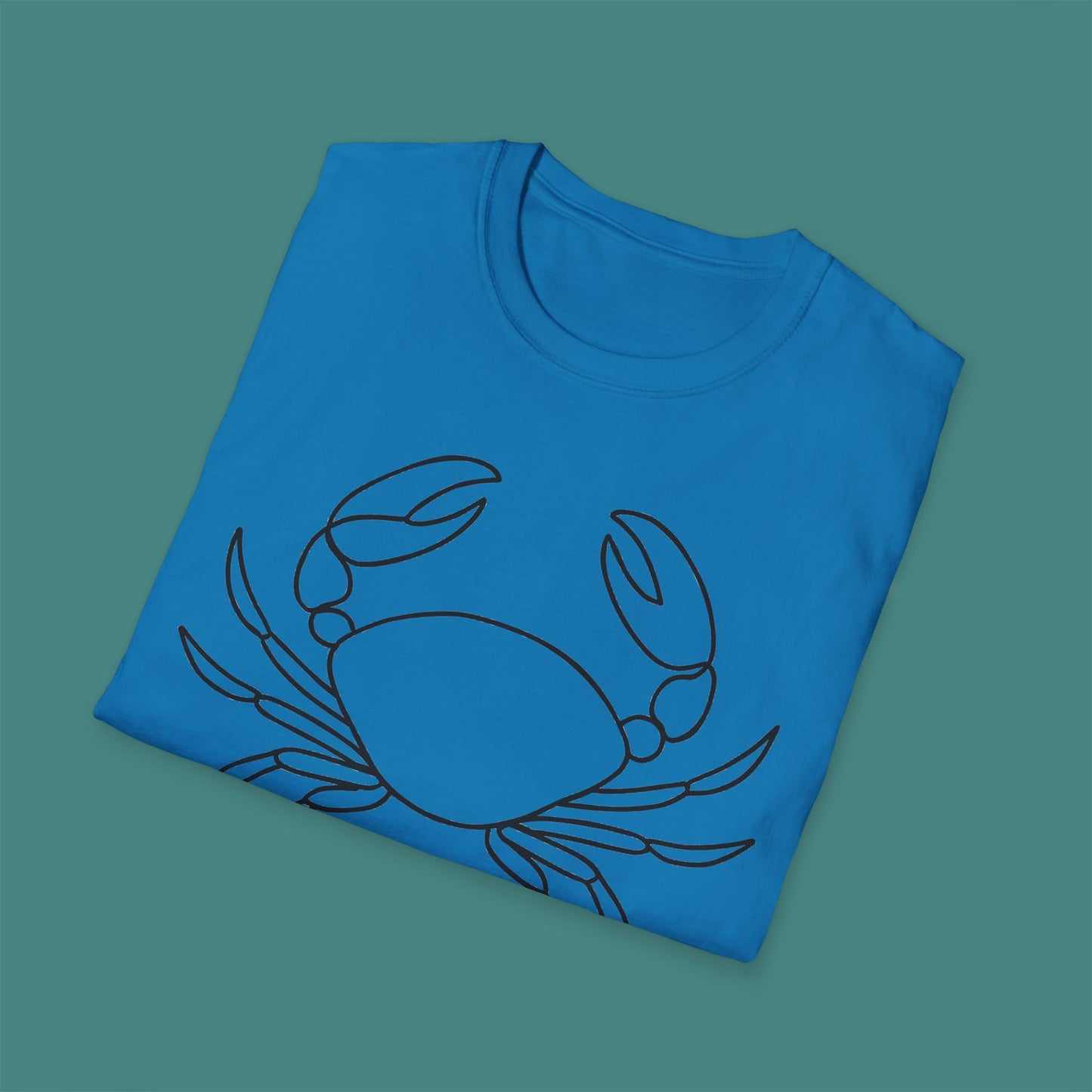 Minimalist Line Art Crab Unisex T-Shirt