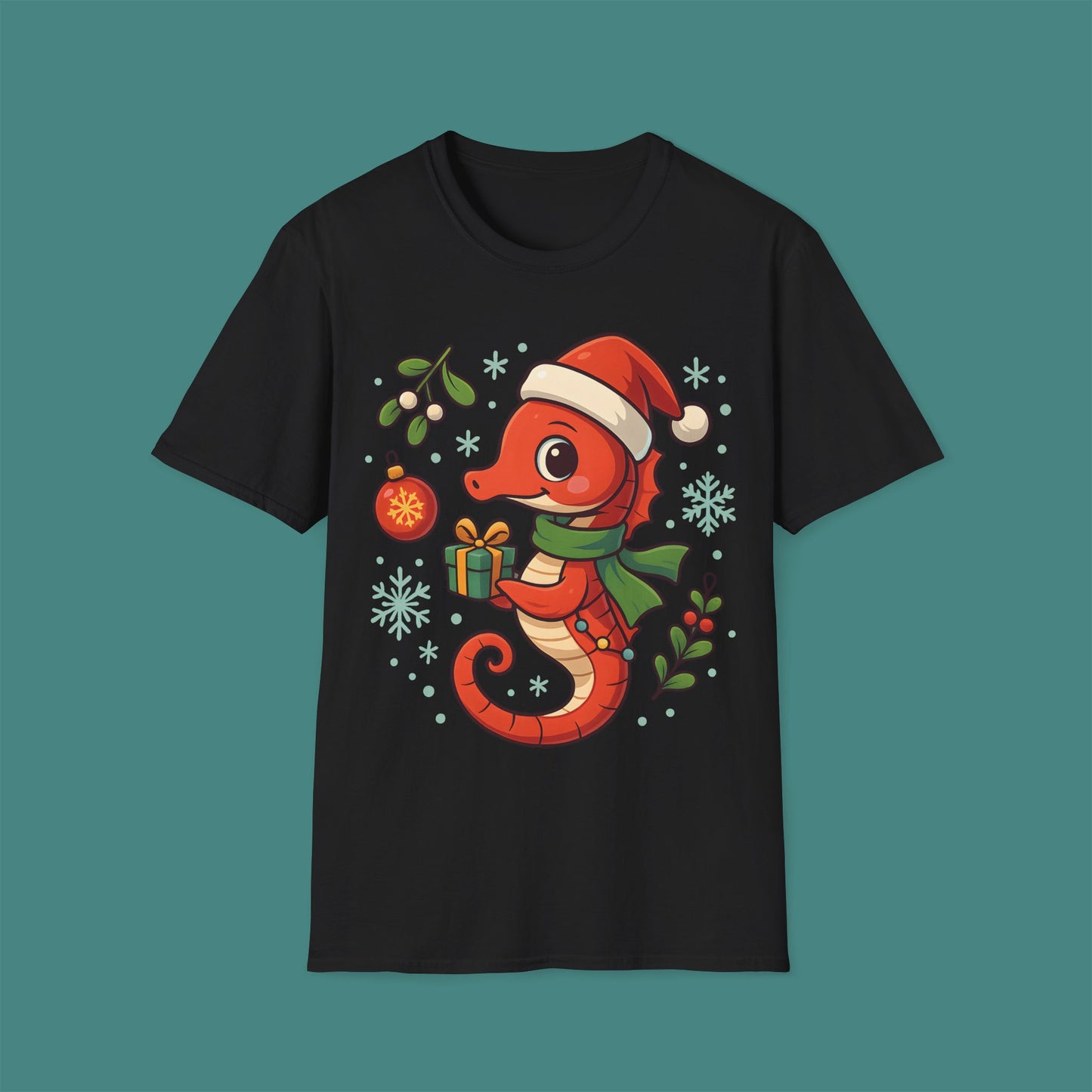 Christmas Seahorse Unisex T-Shirt