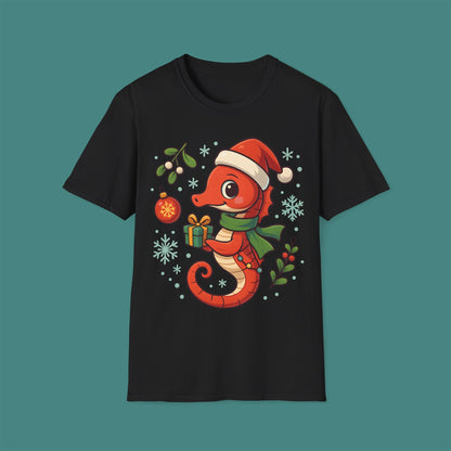 Christmas Seahorse Unisex T-Shirt