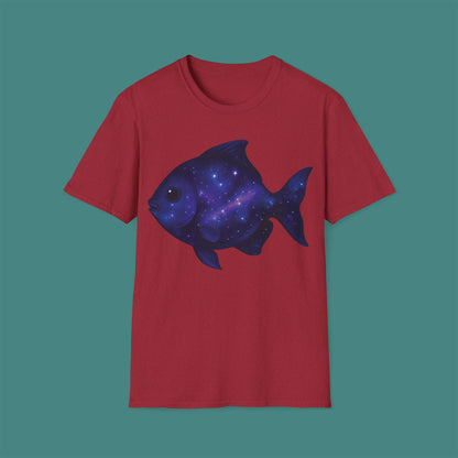 Cosmic Galaxy Fish Unisex T-Shirt