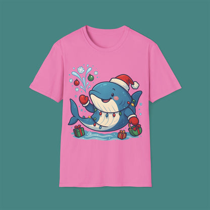 Christmas Whale Unisex T-Shirt