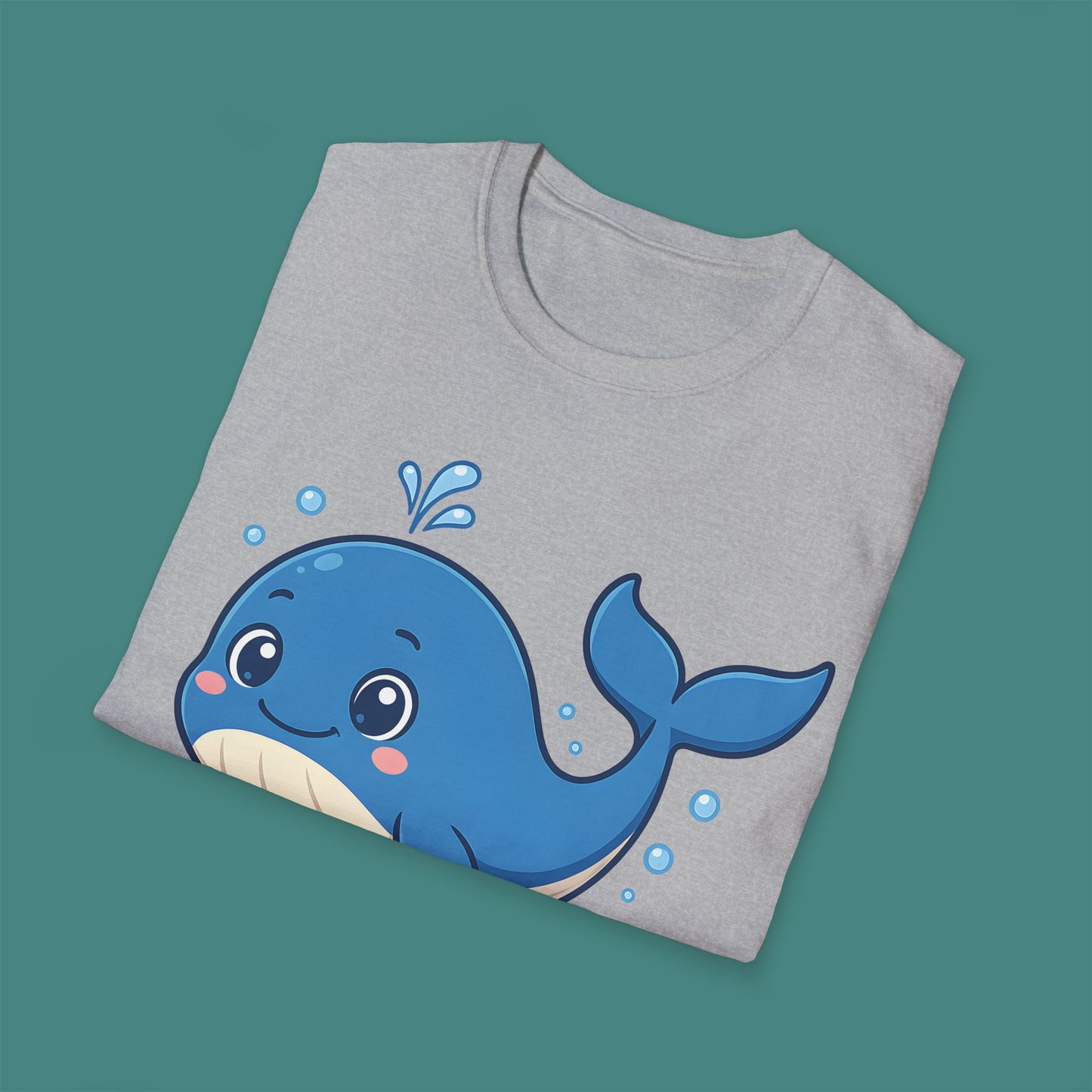 Cartoon Cute Whale Unisex T-Shirt