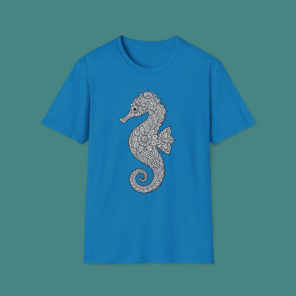 Intricate Mandala Seahorse Unisex T-Shirt