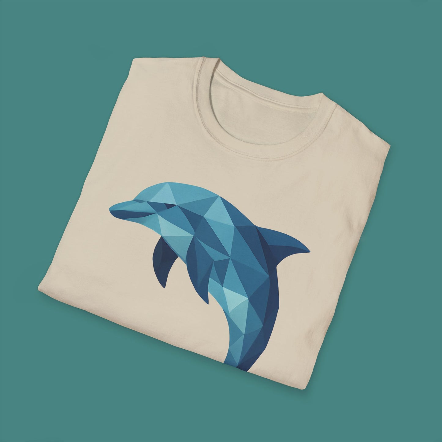 Geometric Polygon Dolphin Unisex T-Shirt