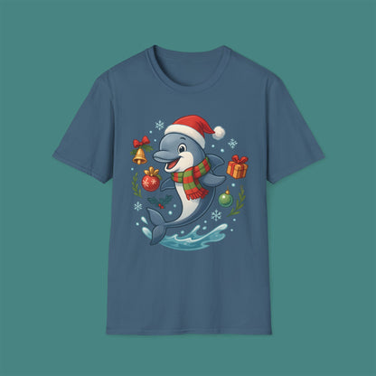 Christmas Dolphin Unisex T-Shirt