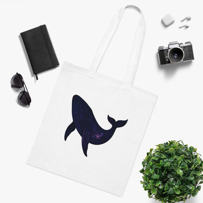 Cosmic Galaxy Whale Tote Bag