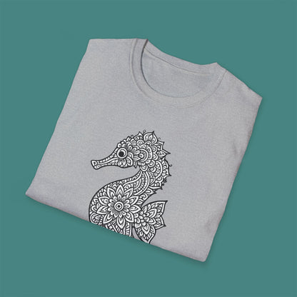 Intricate Mandala Seahorse Unisex T-Shirt