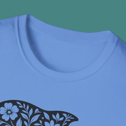 Floral Dolphin Silhouette Unisex T-Shirt