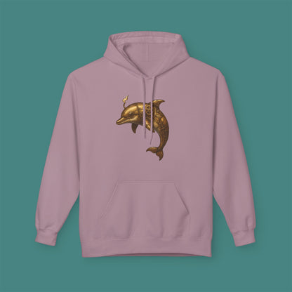 Steampunk Mechanical Dolphin Fleece Unisex Hoodie