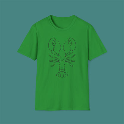 Minimalist Line Art Lobster Unisex T-Shirt