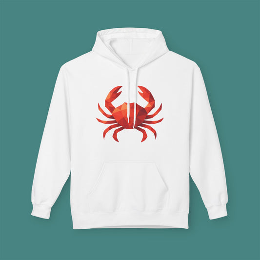 Geometric Polygon Crab Fleece Unisex Hoodie
