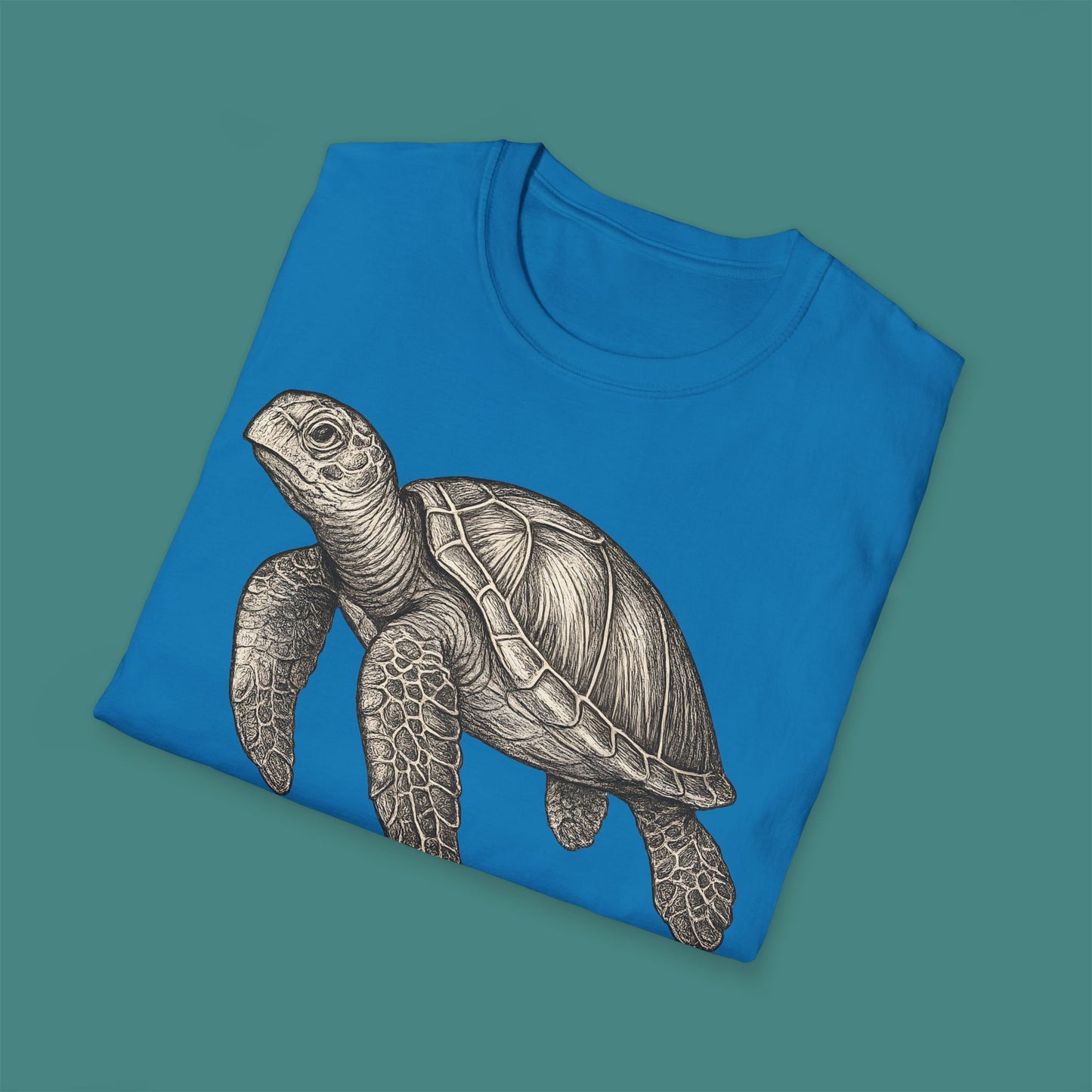 Vintage Etching Turtle Unisex T-Shirt
