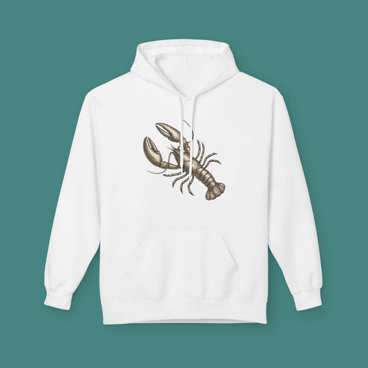 Vintage Etching Lobster Fleece Unisex Hoodie