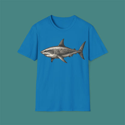 Vintage Etching Shark Unisex T-Shirt