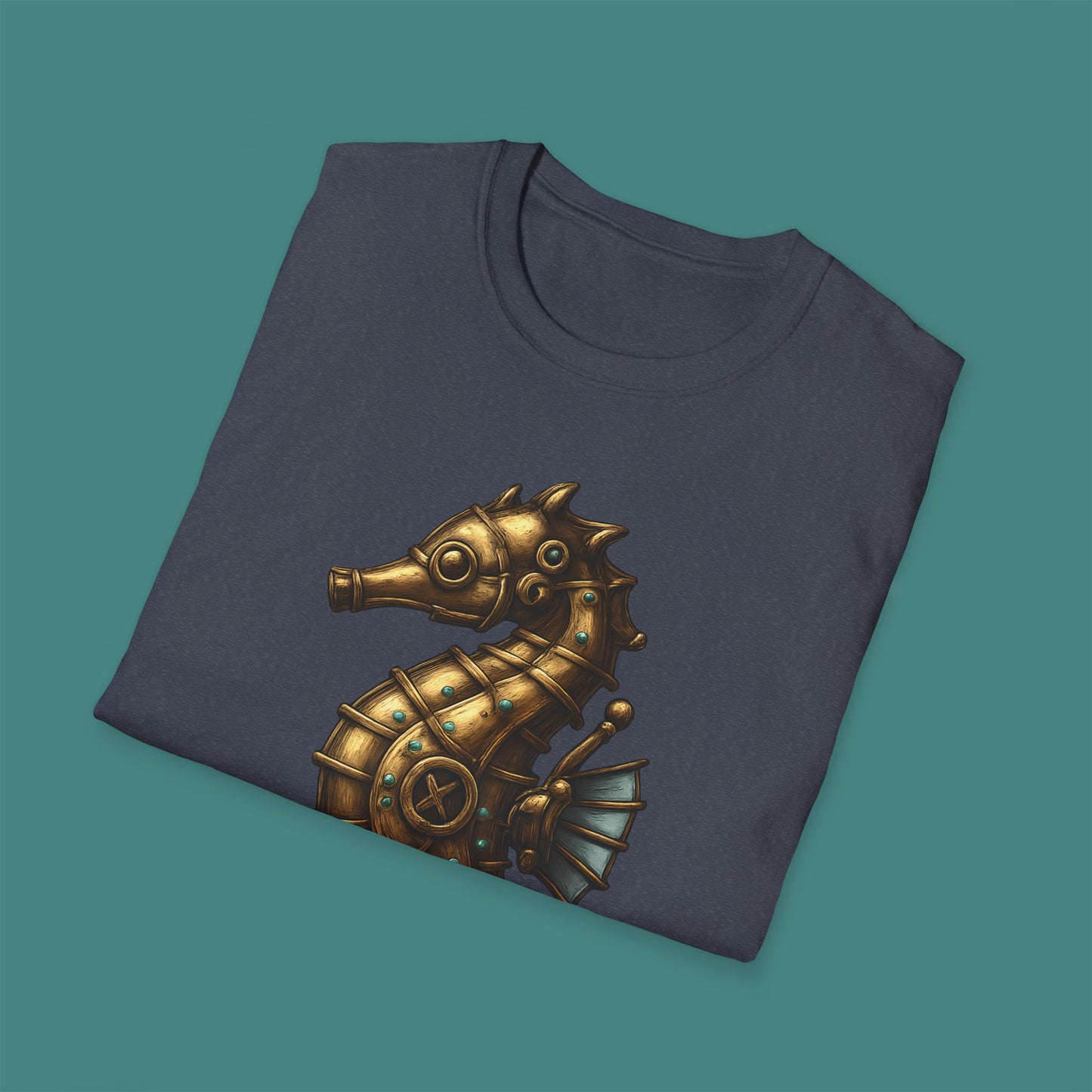 Steampunk Mechanical Seahorse Unisex T-Shirt