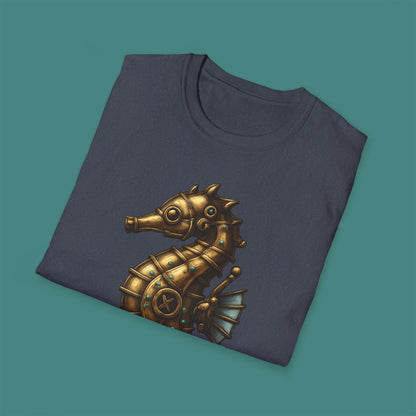 Steampunk Mechanical Seahorse Unisex T-Shirt