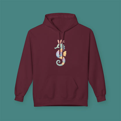 Easter Seahorse Fleece Unisex Hoodie