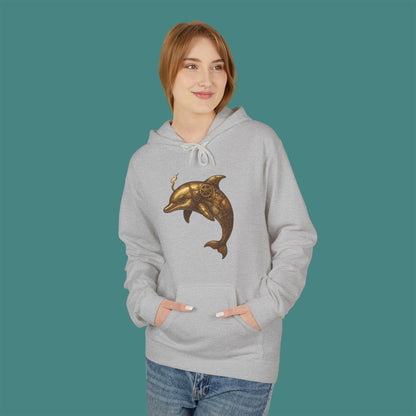 Steampunk Mechanical Dolphin Fleece Unisex Hoodie
