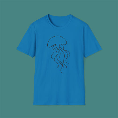 Minimalist Line Art Jellyfish Unisex T-Shirt