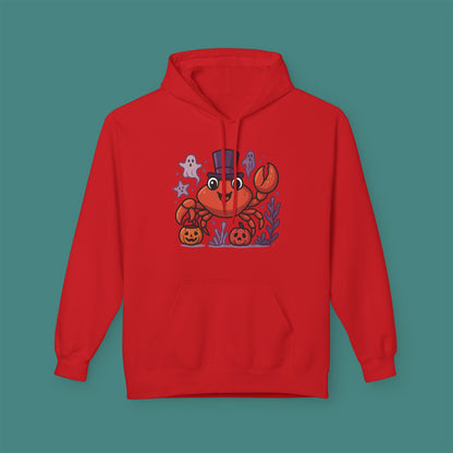 Halloween Crab Fleece Unisex Hoodie