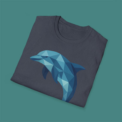 Geometric Polygon Dolphin Unisex T-Shirt