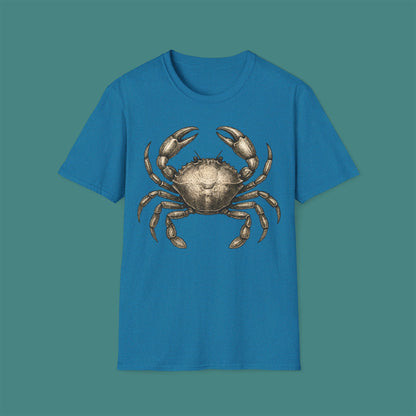 Vintage Etching Crab Unisex T-Shirt