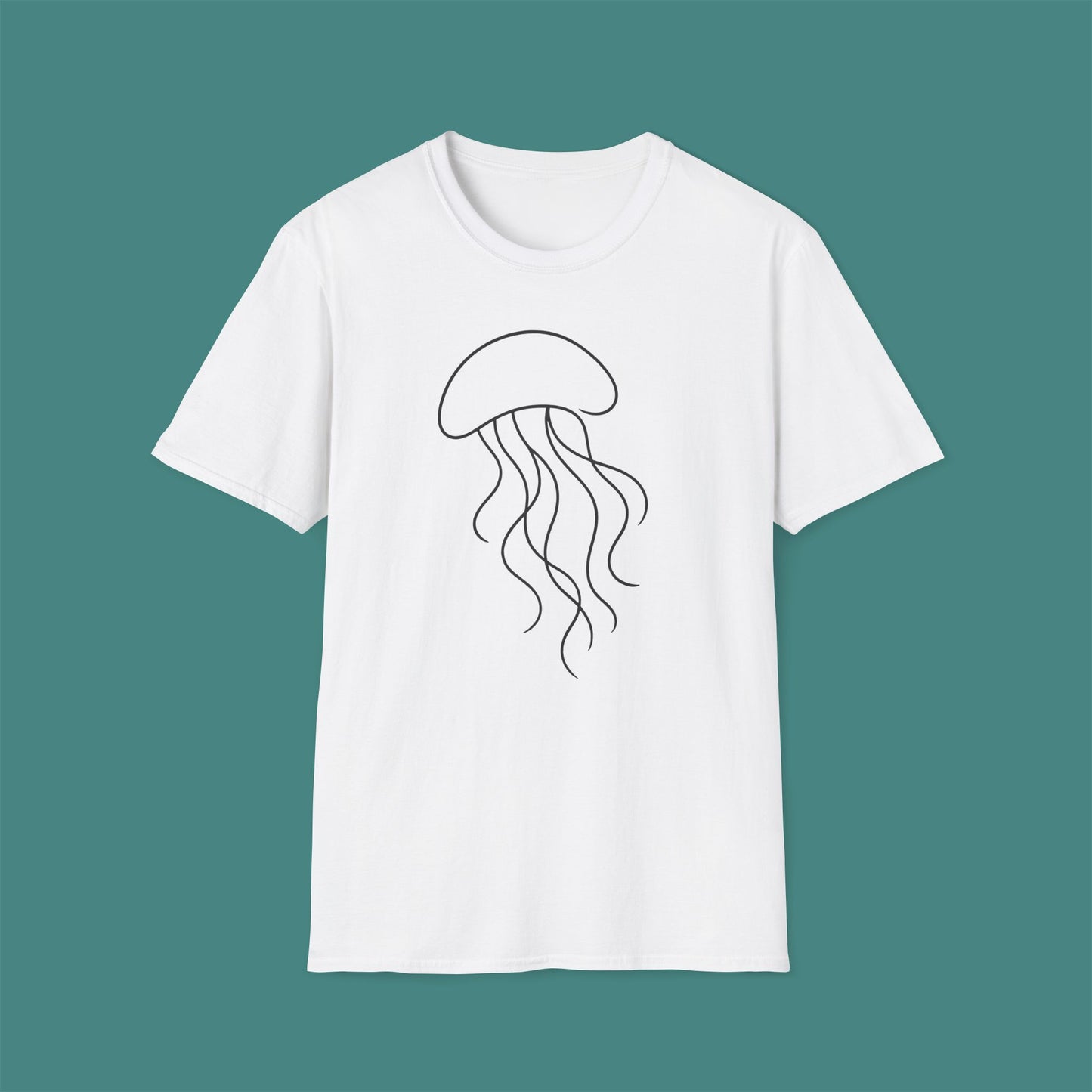 Minimalist Line Art Jellyfish Unisex T-Shirt