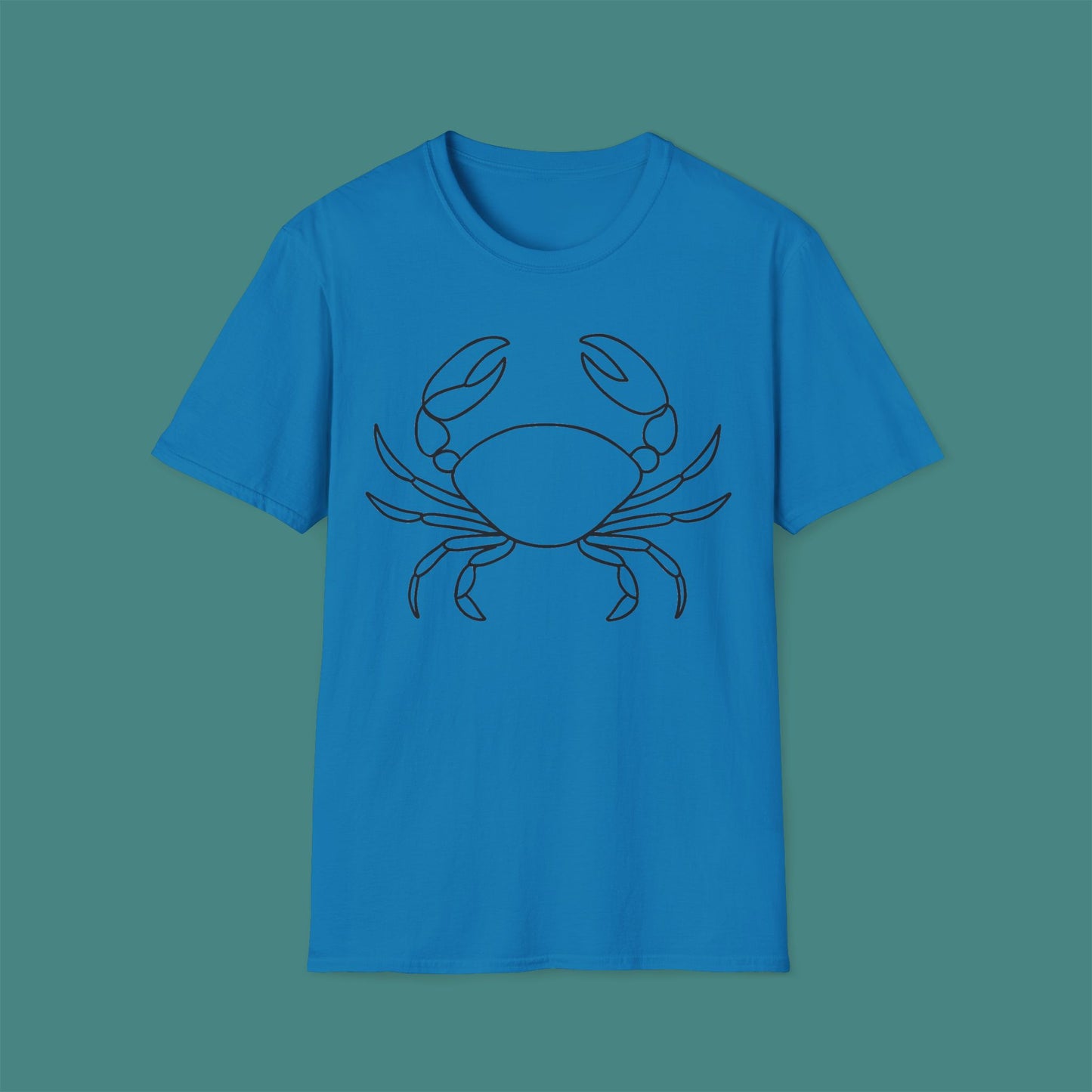 Minimalist Line Art Crab Unisex T-Shirt