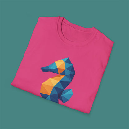 Geometric Polygon Seahorse Unisex T-Shirt