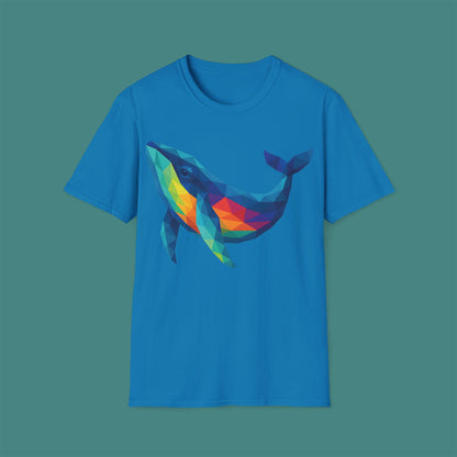 Geometric Polygon Whale Unisex T-Shirt