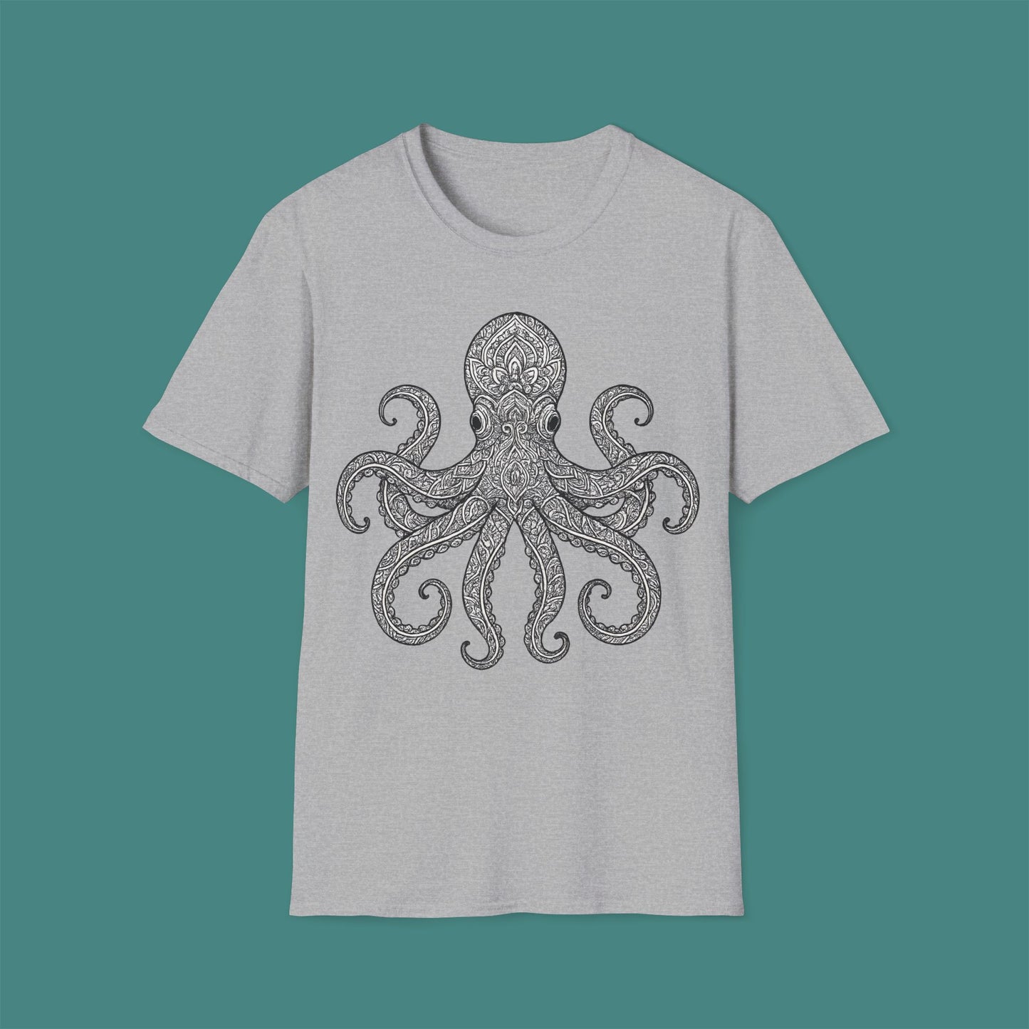 Intricate Mandala Octopus Unisex T-Shirt