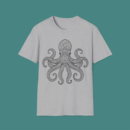 Intricate Mandala Octopus Unisex T-Shirt