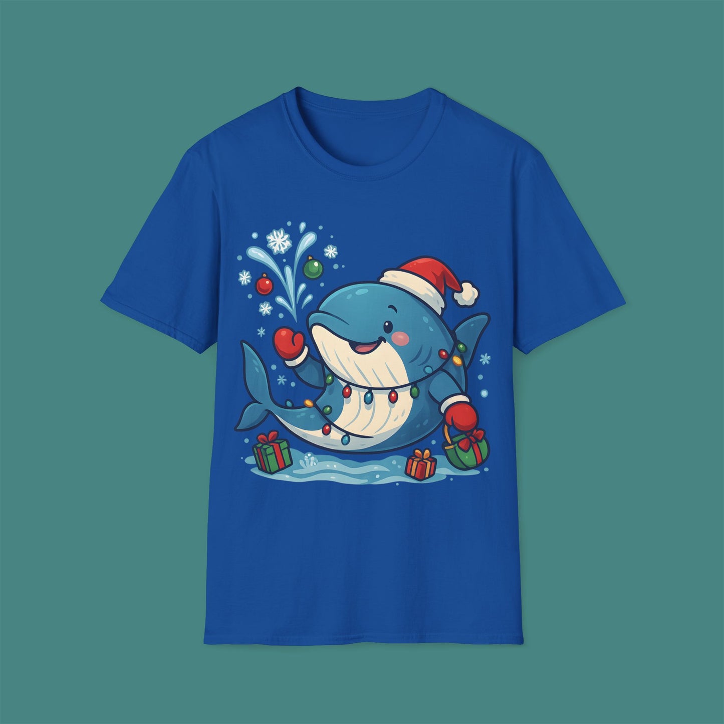Christmas Whale Unisex T-Shirt