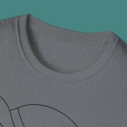 Minimalist Line Art Turtle Unisex T-Shirt
