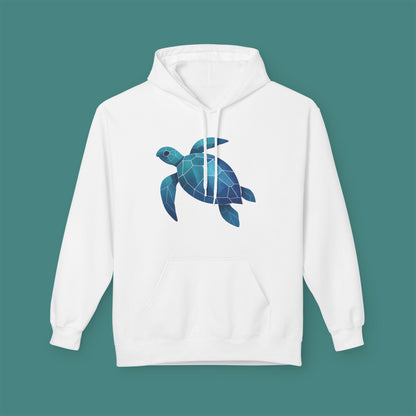 Geometric Polygon Turtle Fleece Unisex Hoodie