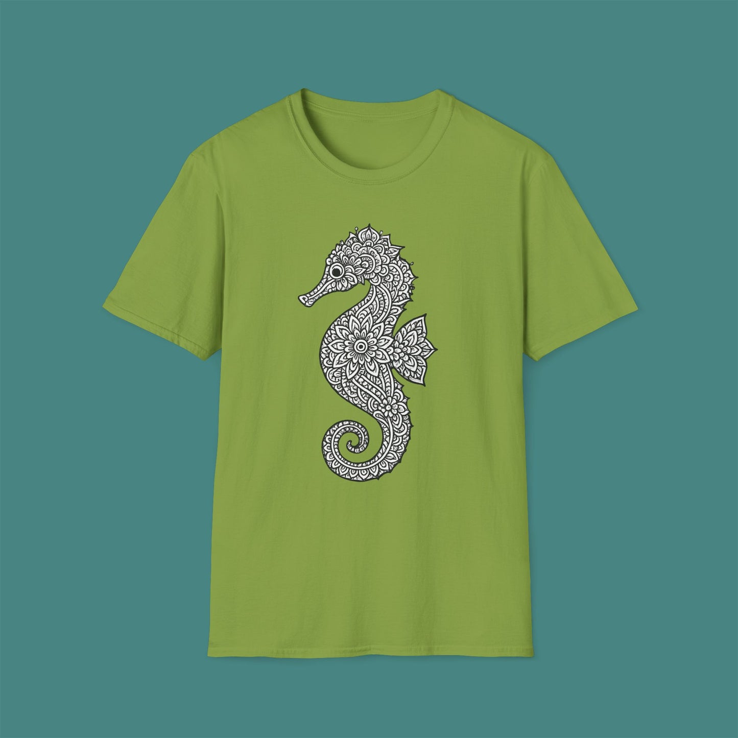 Intricate Mandala Seahorse Unisex T-Shirt