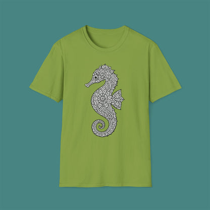 Intricate Mandala Seahorse Unisex T-Shirt