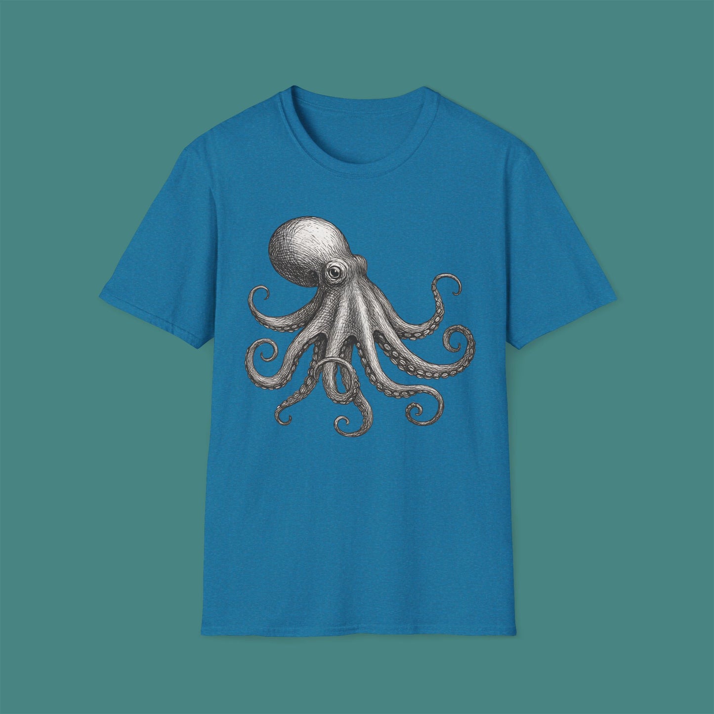 Vintage Etching Octopus Unisex T-Shirt