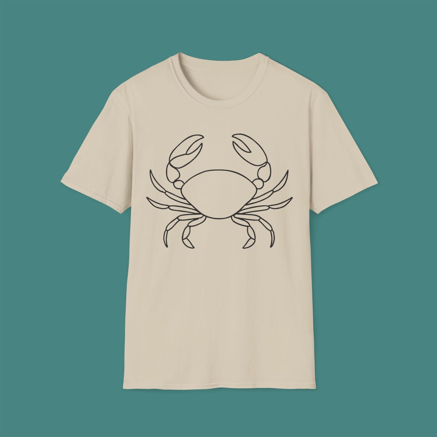 Minimalist Line Art Crab Unisex T-Shirt