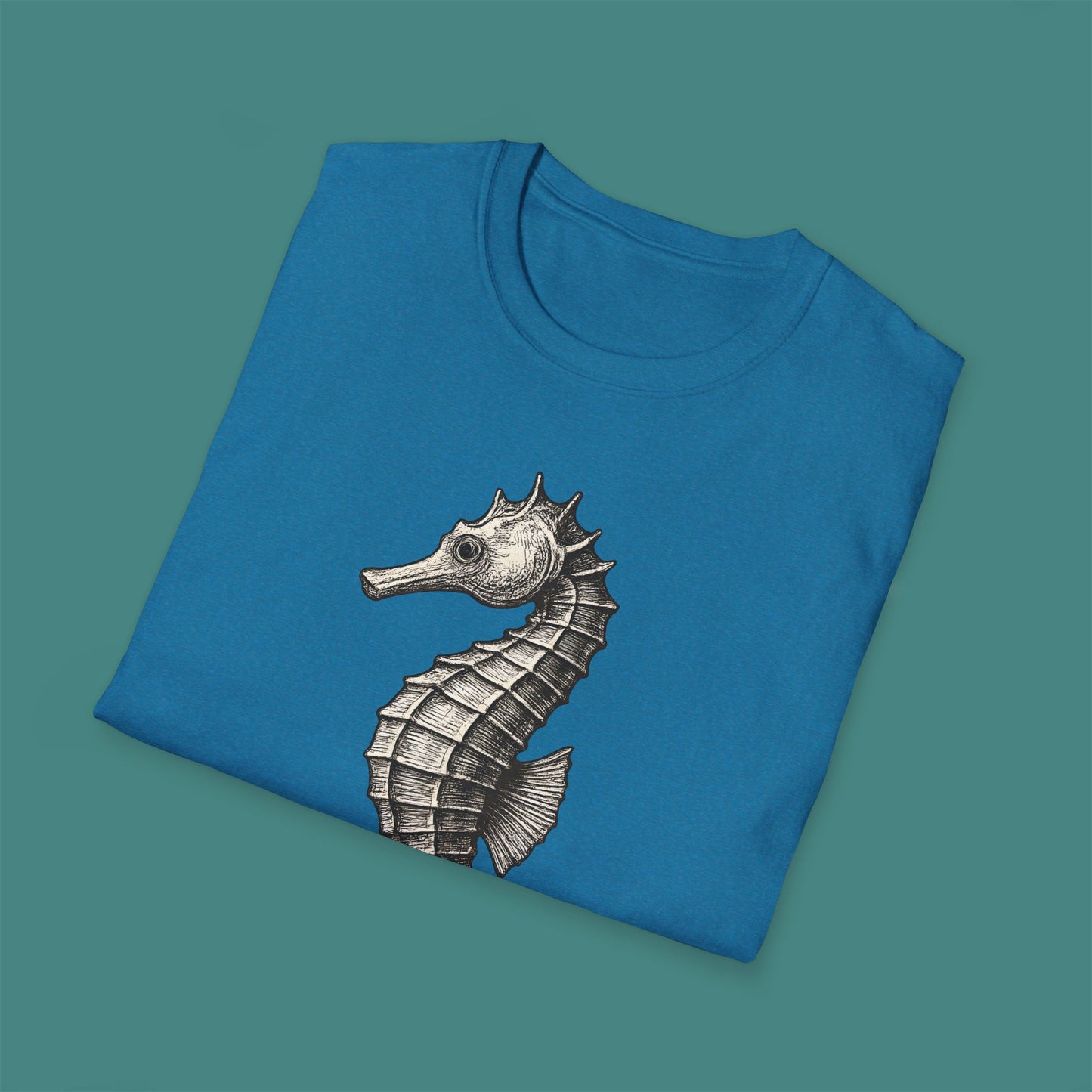 Vintage Etching Seahorse Unisex T-Shirt