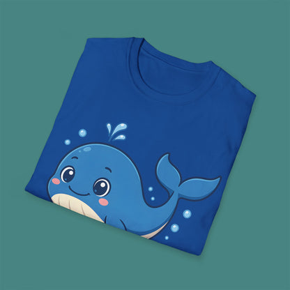 Cartoon Cute Whale Unisex T-Shirt