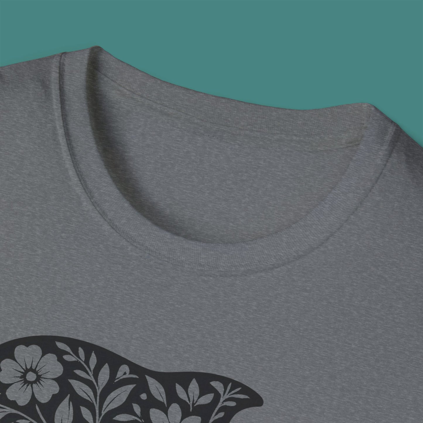 Floral Dolphin Silhouette Unisex T-Shirt