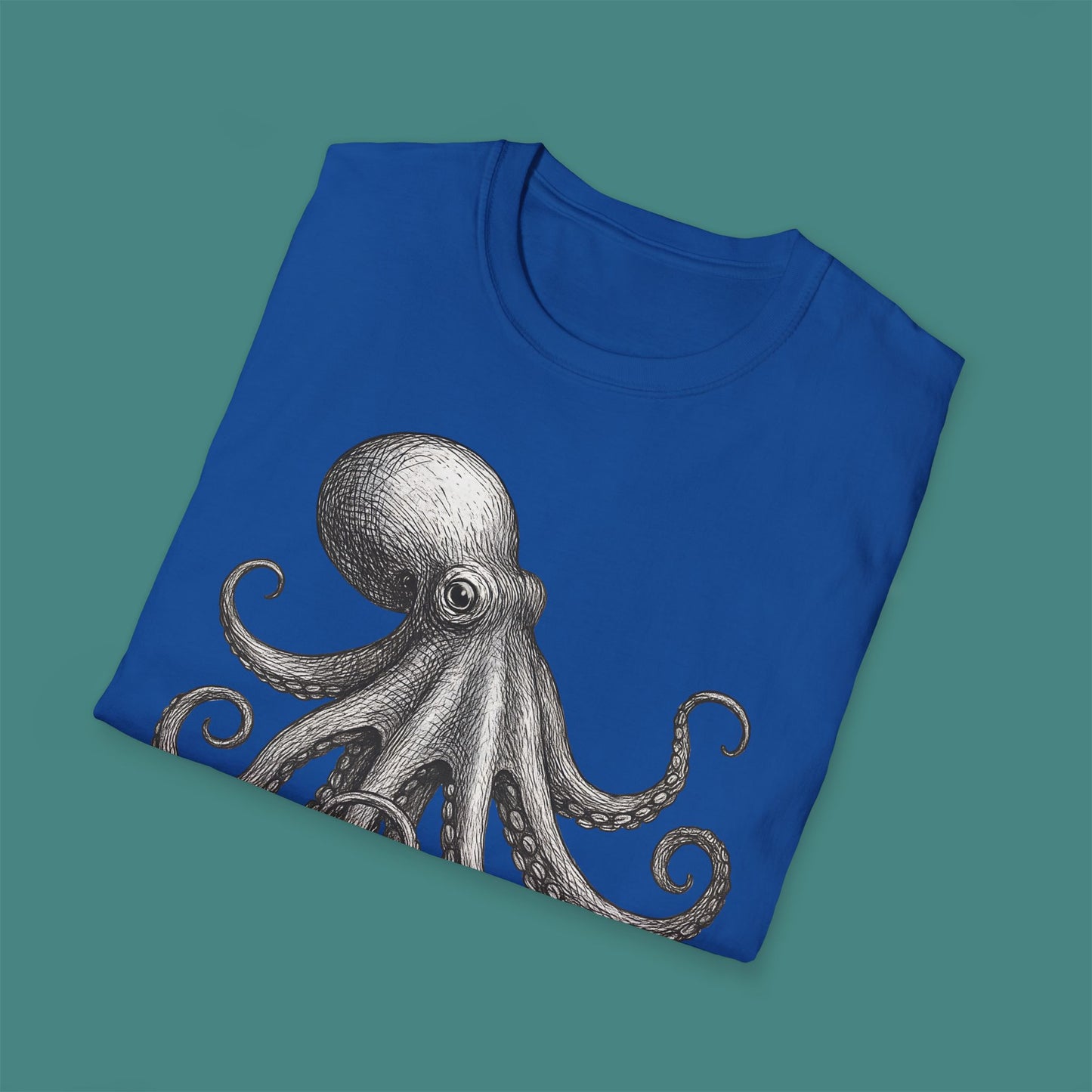 Vintage Etching Octopus Unisex T-Shirt