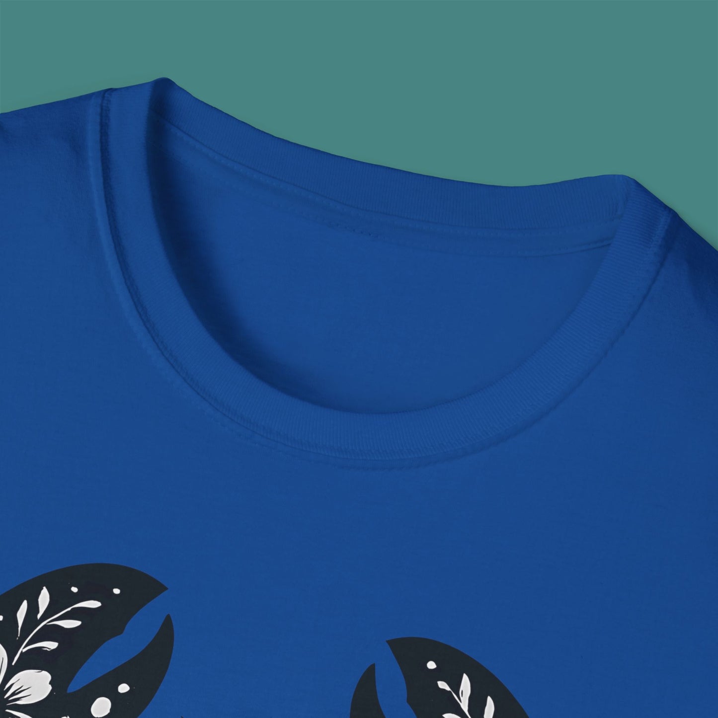 Floral Lobster Silhouette Unisex T-Shirt