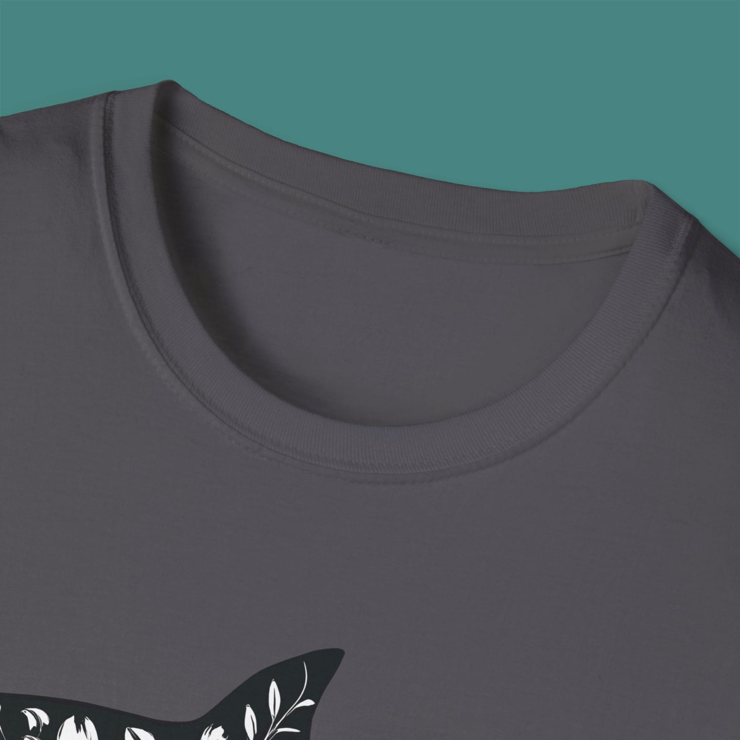 Floral Shark Silhouette Unisex T-Shirt